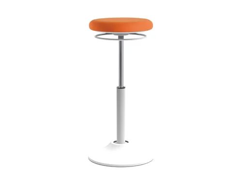 Zit-Sta Kruk Mango Wit/Oranje Ergonomisch & Verstelbaar