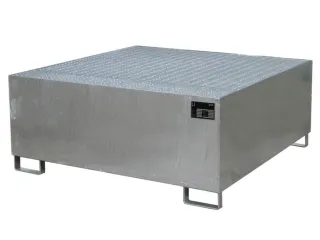 opvangbak,v. 1xIBC,opvangvol. 1000l,HxBxD 630x1460x1460mm,m. rooster - 2
