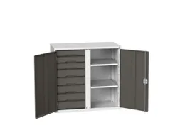 universele kast,HxBxD 1000x1050x550mm,2xStalen bodem,8lade(n)