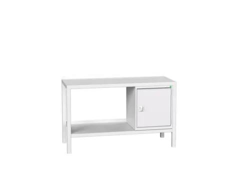 werkbank,HxBxD 910x1500x600mm,staalblad,4voeten,uitrusting: 1kast