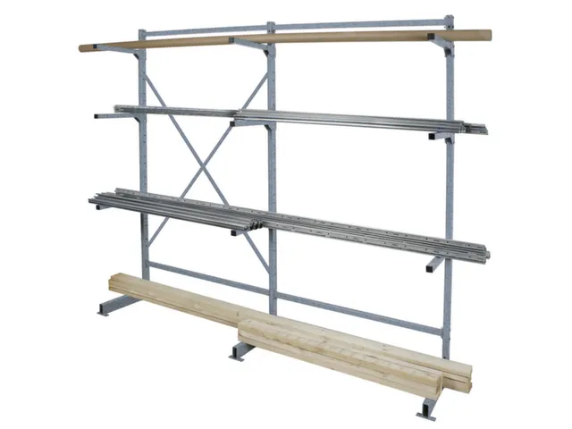 Draagarmstelling Basis+aanbouw Hxbxd 1950x2090x450mm 3staanders 9arm