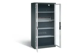 acculaadkast 1950x930x500mm 5stekkerdozen 230V cil.-slot front RAL7035