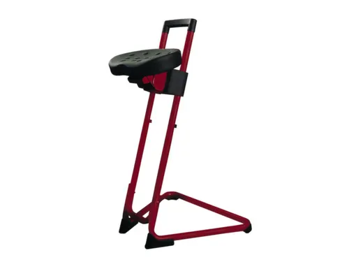 Stahulp H 600-850Mm Zitverstelling Zitting zwart/onderstel Pu/rood