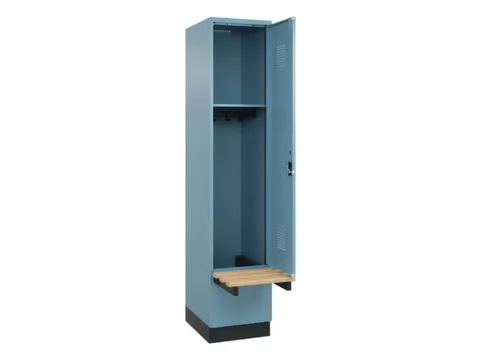 locker met bank,HxBxD 1950x400x815mm,1vak,vak B 400mm,cilinderslot