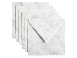 Envelop Papicolor 140x140mm Marble grijs Gegomd