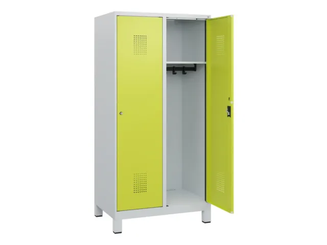 schoollocker,HxBxD 1630x800x500mm,2vak,vak B 400mm,cil.-slot,voeten