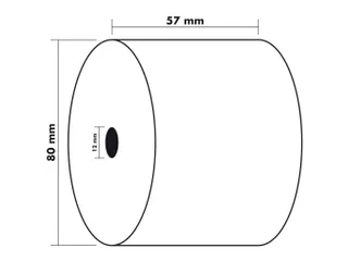 Kassarol 57x80x12x76 1-laags thermisch 55 Gram zonder BPA - 5