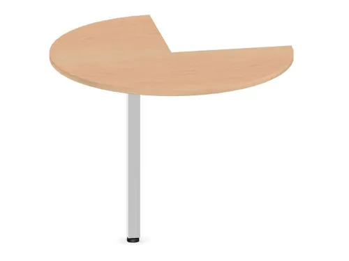 aanbouwtafel,i.h.v.,HxØ 720-840x1000mm,driekwartrond,NE-esdoorn