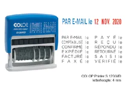 Woord-datumstempel Colop S120 mini info-dater 4mm frans