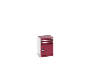 ladekast HxBxD 700x525x525mm 2laden RAL7035 front RAL3004 - 8