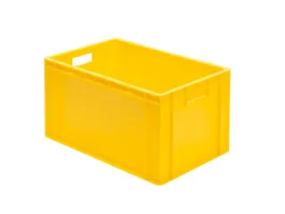 Euronorm-stapelbak 61l 320x600x400mm Wanden/bodem Gesloten Geel - 1