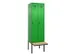 locker met bank,voor scheiding van kleding,HxBxD 2120x600x815mm,2vak