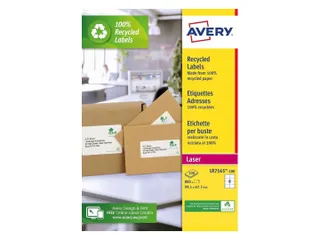 Verzendetiket Avery LR7165-100 99.1x67.7mm Recycled Wit 800 Stuks - 2