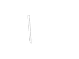 afsluitelement,v. scheidingswand,HxD 2560x440mm,6 OH,hout,wit