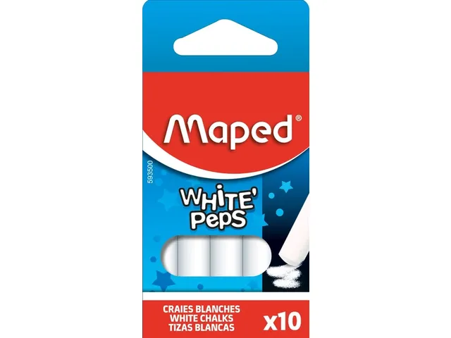 Schoolbordkrijt Maped White'Peps set à 10 stuks wit