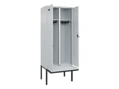 locker met bank,voor scheiding van kleding,HxBxD 2120x800x815mm,2vak