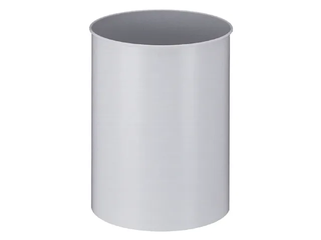 Ronde Papierbak metaal 15 liter Grijs