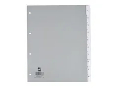 Tabbladen A4 Blanco PP 10 delig 4-Gaats Grijs
