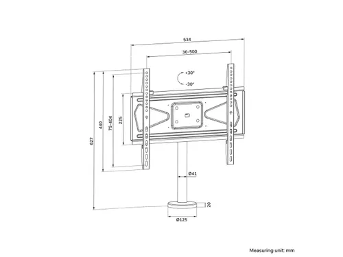 Neomounts DS42-430BL14 TV standaard 1 scherm - 32-55 inch - 0-50 kg -