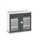 vitrinekast 900x1050x550mm 2xStalen bodem romp RAL7035 front RAL7016