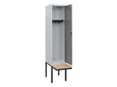 locker met bank,HxBxD 1950x400x815mm,1vak,vak B 400mm,cilinderslot