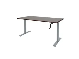 Slinger Bureau Zit-sta Aluminium Poot 160x80cm Blad Logan Eiken - 1