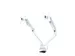 Monitorarm FPMA-D750D 2 schermen 10-32 inch Wit