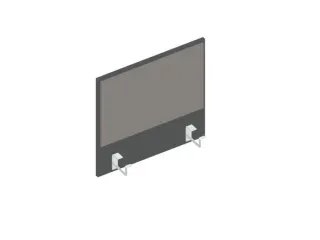 baliepaneel bureau aanbouw links MS-donkergrijs BN8078-grijs 600mm - 1