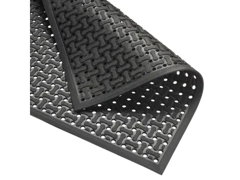 werkplekmat,mat,HxLxB 8,5x1520x910mm,nitril,geperforeerd,antislip