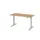 Elektrisch Zit-sta Bureau 720-1190x1400x670mm Eiken T-voet zilver