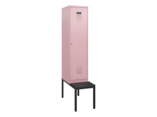 locker met bank,HxBxD 1950x400x815mm,1vak,vak B 400mm,cilinderslot - 2