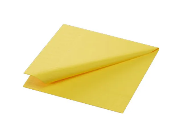 Tissue servet 24x24cm Geel 2-laags 2400 Stuks