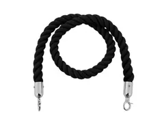 Koord van henneptouw Zwart Verchroomd 1.5 Meter