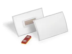 Naambadge CLICK FOLD 54x90 mm met magneet place and hold PP