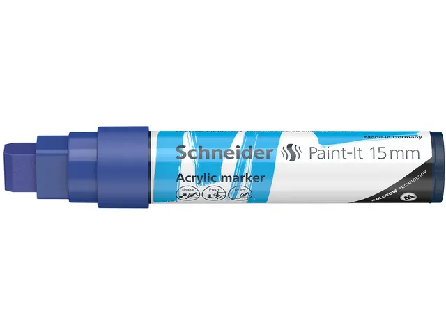 Acrylmarker Schneider Paint-It 330 15mm blauw