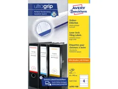 ordnerrugetiket Avery 192x61mm wit 100 vel 4 etiketten per vel