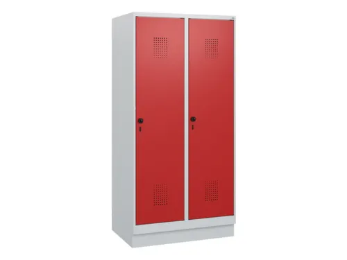 schoollocker,HxBxD 1630x800x500mm,2vak,vak B 400mm,draaigrendel,sokkel