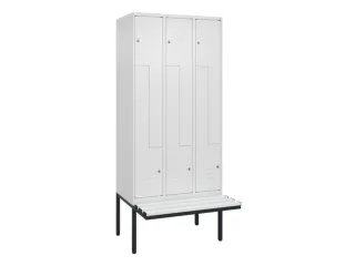 Z-garderobekast,HxBxD 2120x900x815mm,6vak,vak B 300mm,cil.-slot - 1