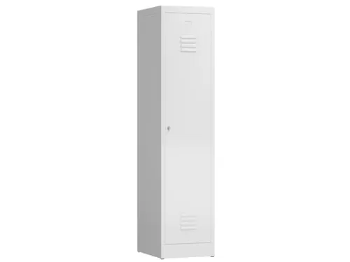 garderobekast,HxBxD 1800x415x500mm,1vak,klink,sokkel,front RAL9003