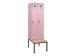 locker met bank,voor scheiding van kleding,HxBxD 2120x600x815mm,2vak
