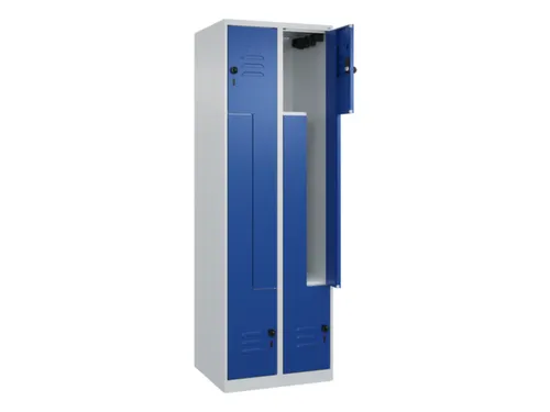 Z-garderobekast,HxBxD 1850x600x500mm,vak B 150/300mm,draaigrendel