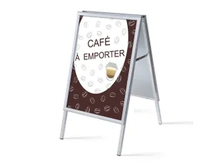 Stoepbord A1 complete set met print "Café à emporter" - 1