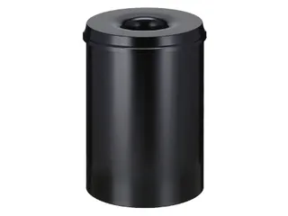 Papierbak met Vlamdover 30 liter 335mm x 47cm Zwart - 1