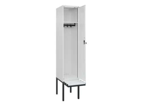locker met bank,HxBxD 2120x400x815mm,1vak,vak B 400mm,draaigrendel