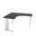 bureau in vrije vorm,HxBxD 740x1400x1400mm,vrije vorm,CC-zwart
