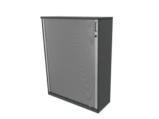 jaloeziedeurkast,HxBxD 1545x1200x445mm,3xhouten vloer,MS-donkergrijs - 1