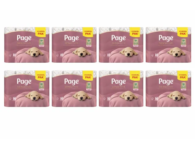 Toiletpapier Page Sensitive Aloë Vera 3-laags wit Voordeelbundel