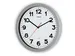 Wandklok MAULstep Quartz Ø35x5cm kunststof zilver/wit incl. batterij
