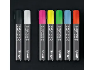 Krijtstift Sigel set 2stuks wit wig punt 1-5 mm - 7