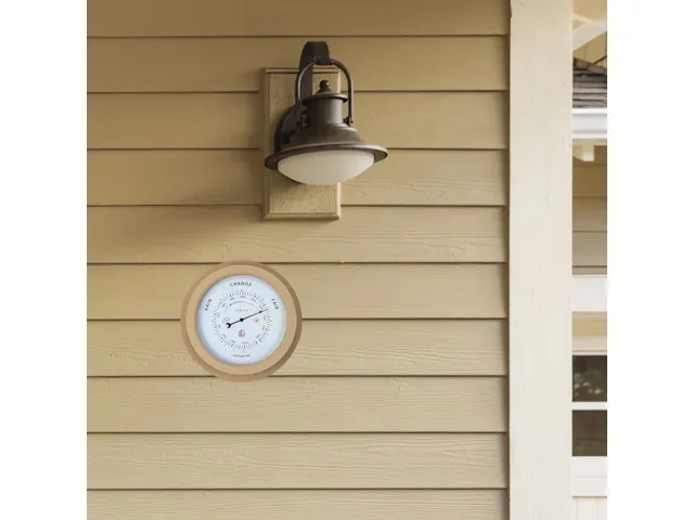 Buiten Barometer - Ø22CM - Metaal - Bruin "Orchid"